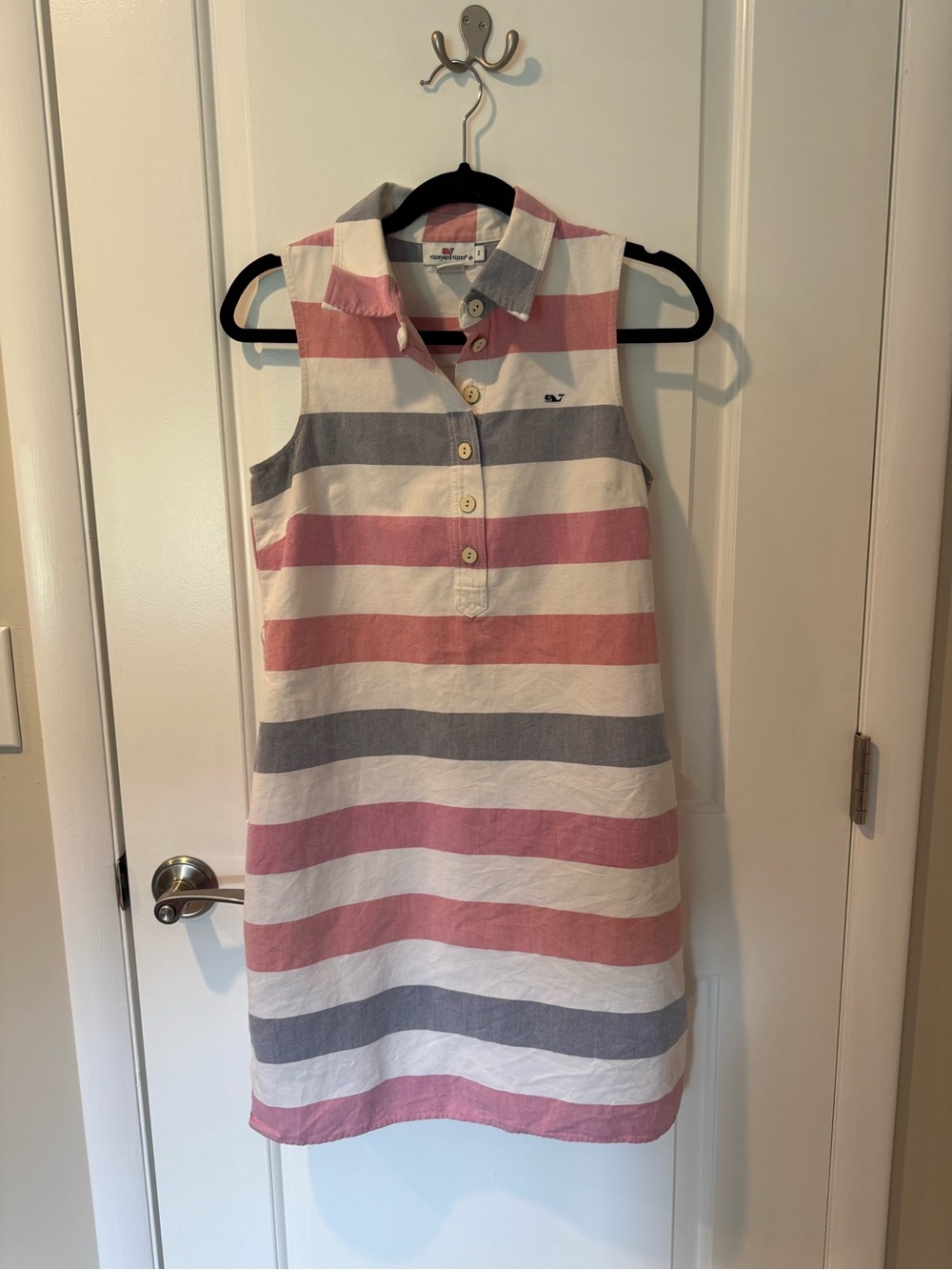 Vineyard Vines Pink & White Striped Polo Dress